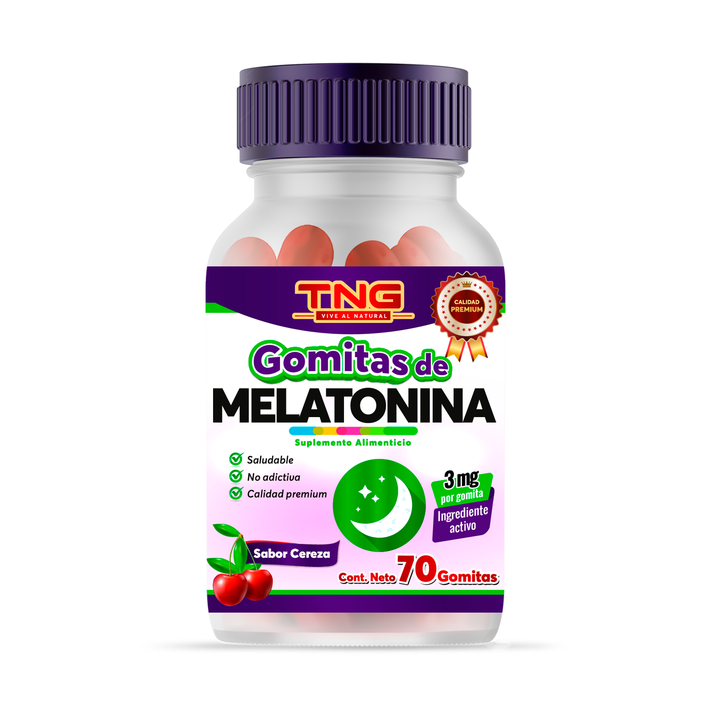 Gomitas de Melatonina 3mg Sabor Cereza