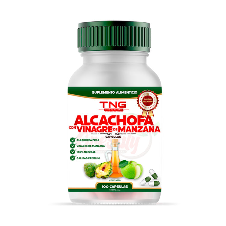 Capsulas Alcachofa Con Vinagre de Manzana  750 Mg 100 C.