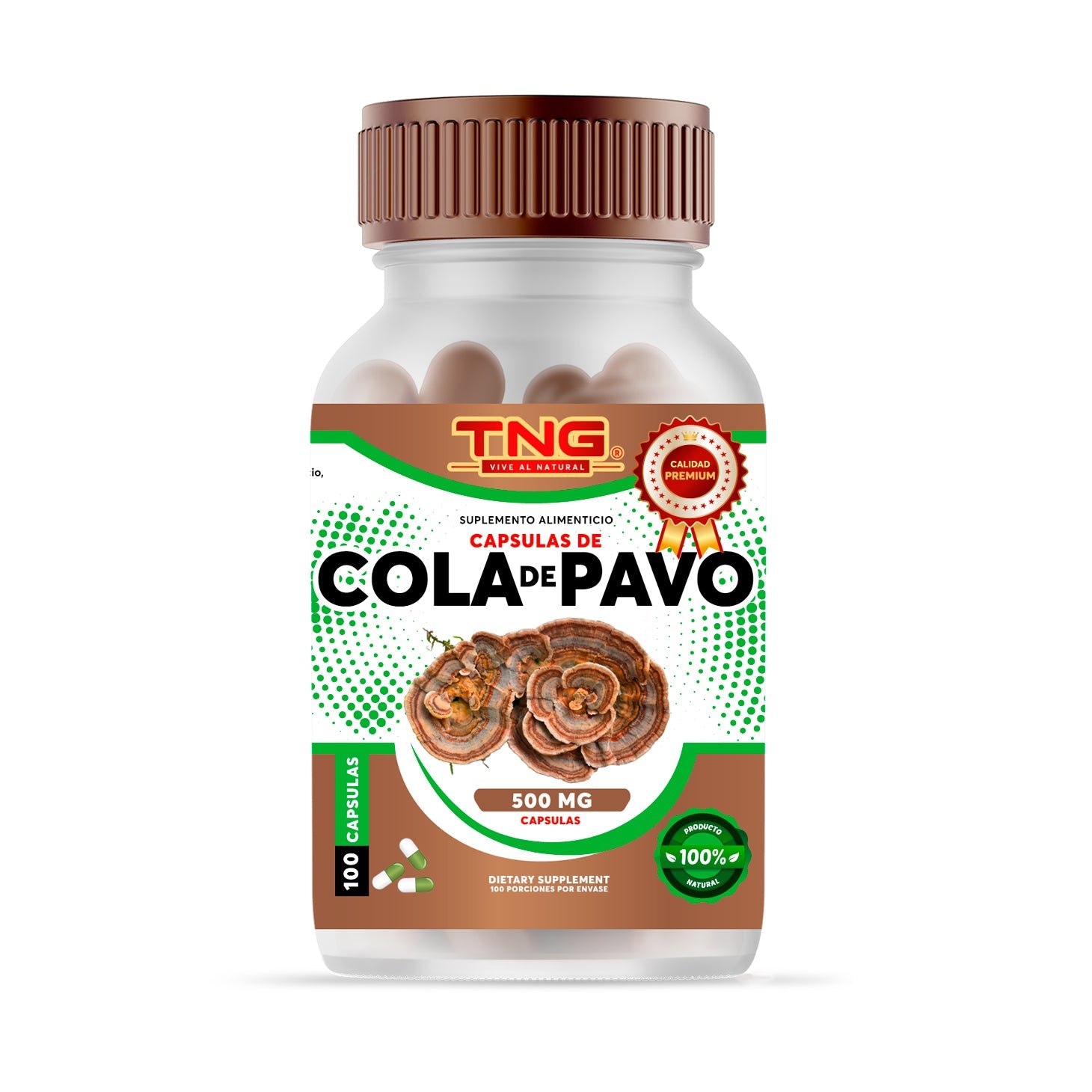 Capsulas Cola de Pavo 500 Mg 100 C.