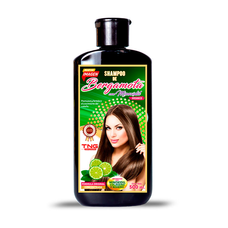 Shampoo de Bergamota Con Minoxidil 500 Ml.