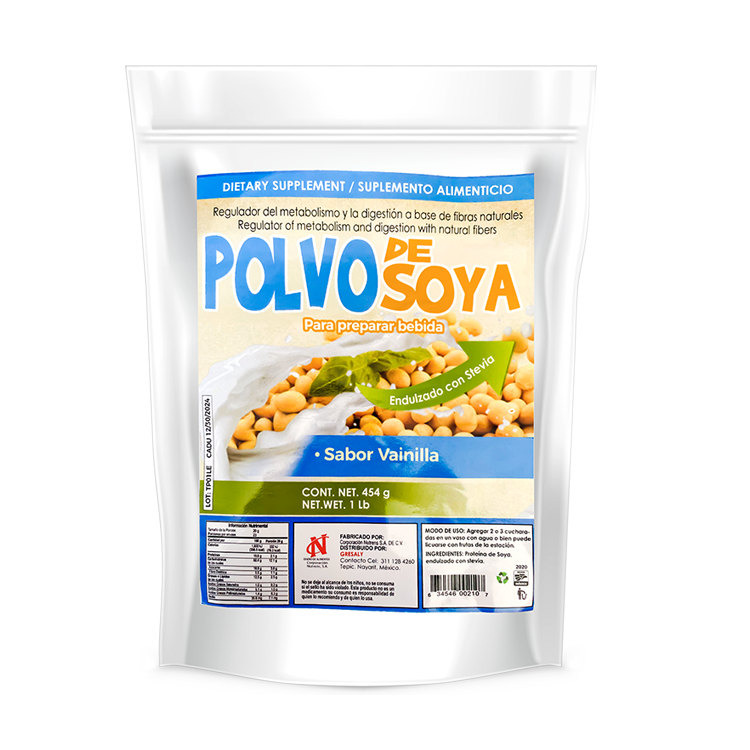 Leche De Soya Vainilla 454 Gr.